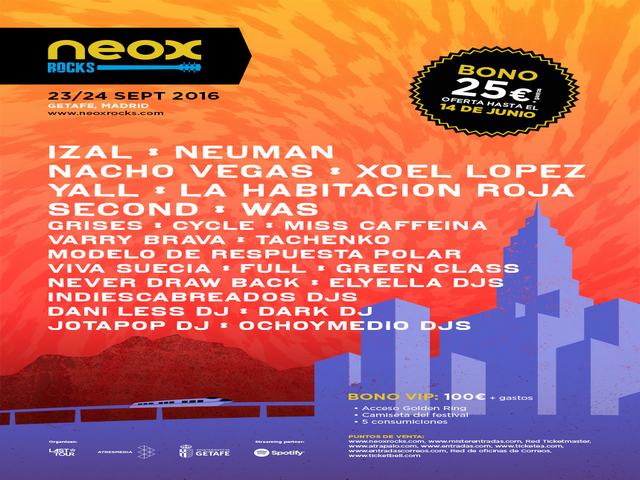 Vuelve el festival Neox Rocks a Getafe con Izal, Xoel López y lo mejor del indie nacional