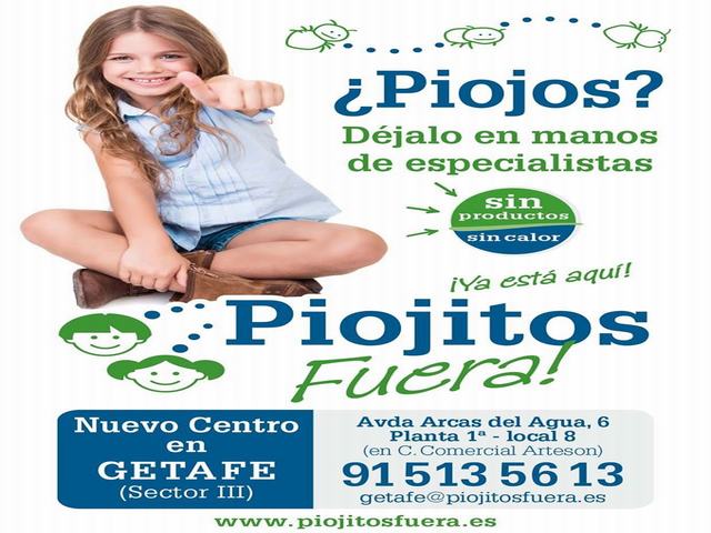 PIOJITOS FUERA, ELIMINAR PIOJOS Y LIENDRES GETAFE, TRATAMIENTOS PIOJOS