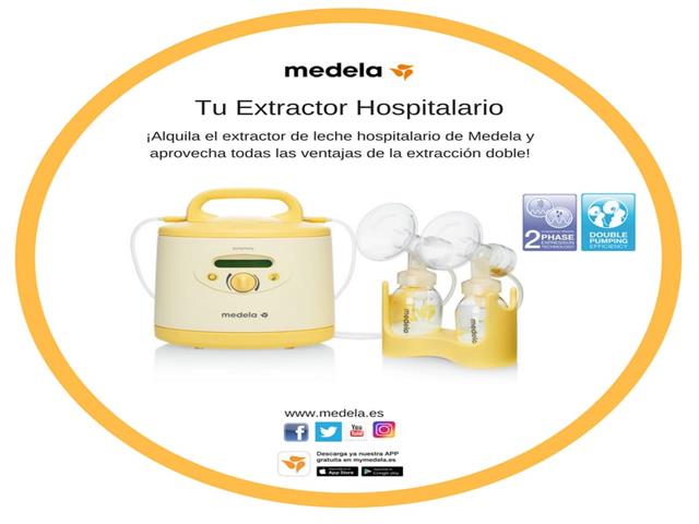 ALQUILA TU EXTRACTOR HOSPITALARIO MEDELA 