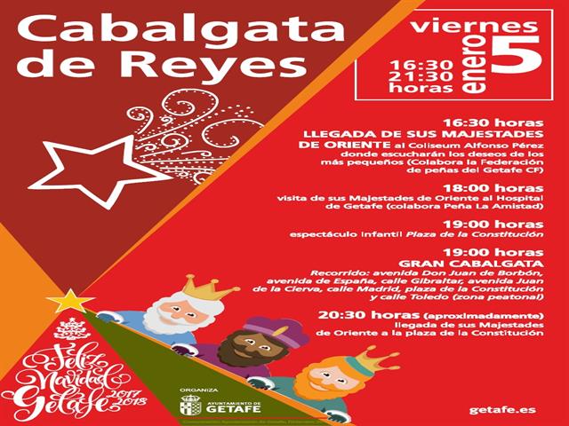 Los Reyes Magos llegarán a Getafe en helicóptero y en una comitiva de 14 carrozas