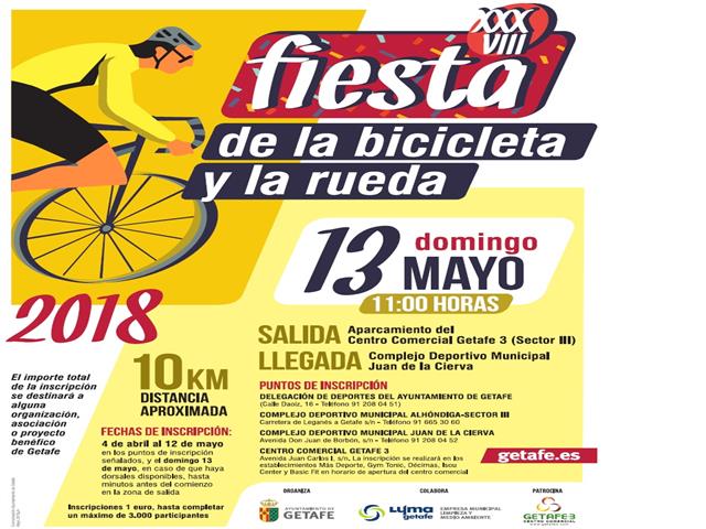 A la venta los dorsales para la Fiesta de la Bicicleta y la Rueda