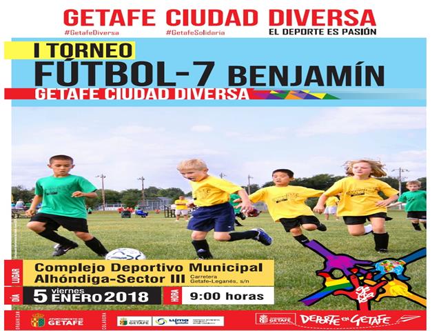 El Ayuntamiento de Getafe organiza el I Torneo ‘Getafe Ciudad Diversa, Fútbol 7 Benjamín’ con la participación de 12 equipos