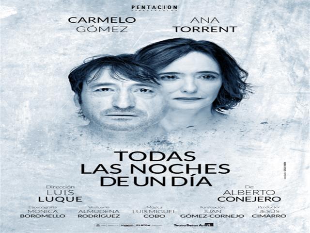 Los actores Carmelo Gómez y Ana Torrent llegan al Federico García Lorca para representar ‘Todas las noches de un día’