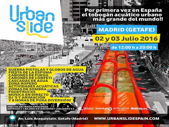 El tobogán acuático urbano mas grande del mundo en Getafe